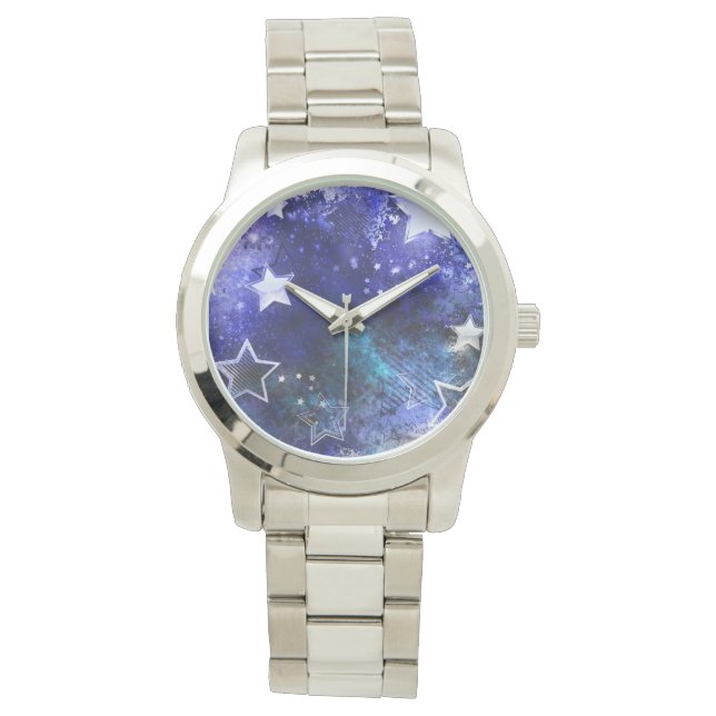 Reloj De Pulsera Fondo espacial con estrellas (Anverso)