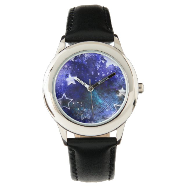 Reloj De Pulsera Fondo espacial con estrellas (Anverso)