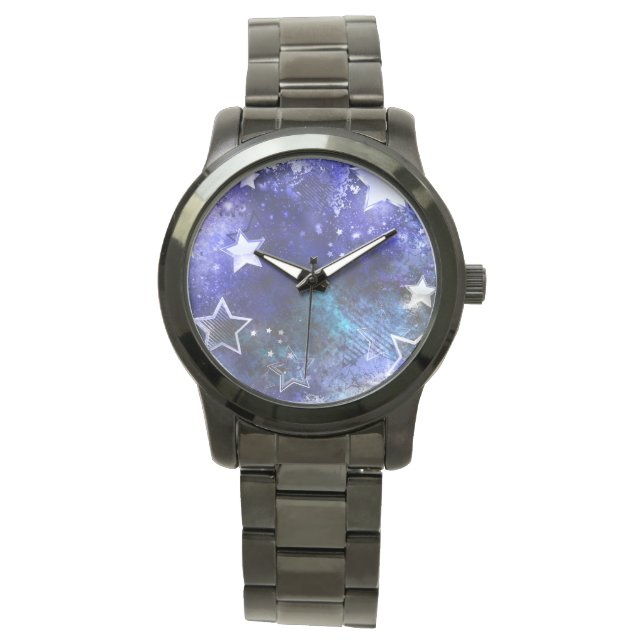 Reloj De Pulsera Fondo espacial con estrellas (Anverso)