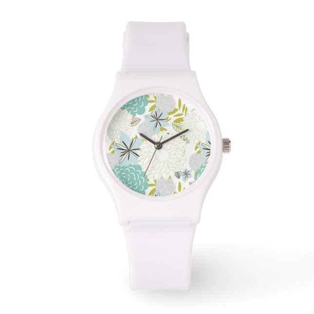 Reloj De Pulsera Fondo floral (Anverso)