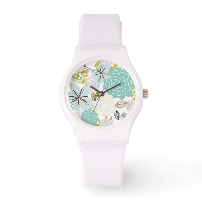 Reloj De Pulsera Fondo floral 5 (Anverso)