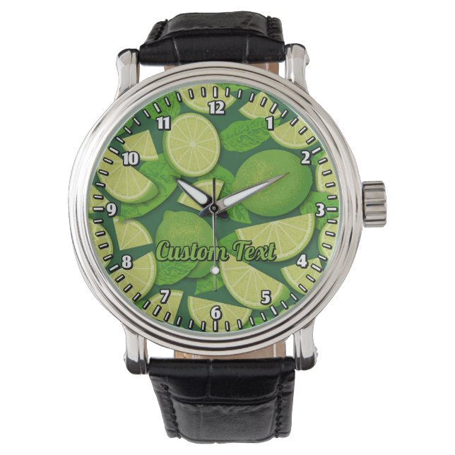 Reloj De Pulsera Fondo Lime (Anverso)