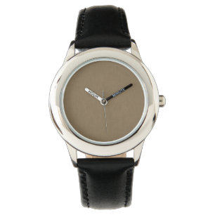 Reloj De Pulsera Fondo marrón texturizado calmado y simple