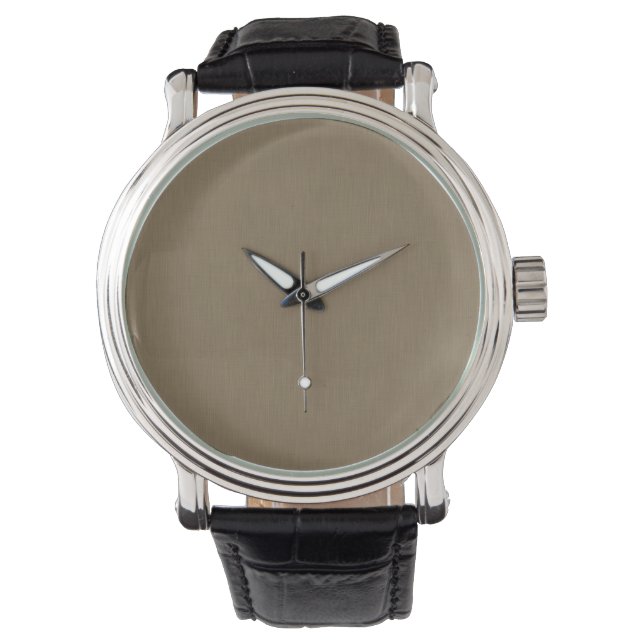 Reloj De Pulsera Fondo marrón texturizado calmado y simple (Anverso)