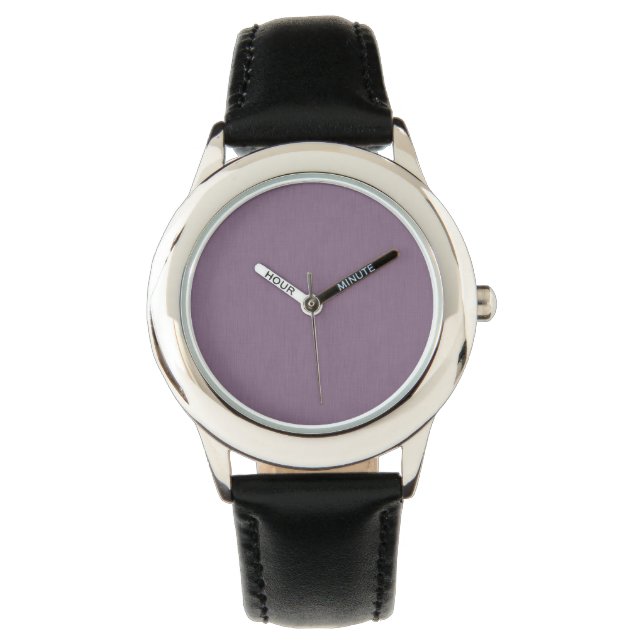 Reloj De Pulsera Fondo morado texturizado calmado y simple (Anverso)