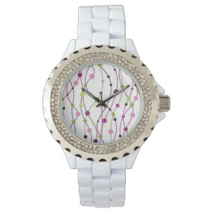 Reloj De Pulsera Fondo multicolor del punto