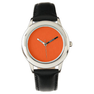 Reloj De Pulsera Fondo naranja texturizado tranquilo y simple