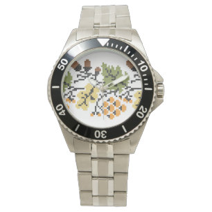 Reloj De Pulsera Fondo otoñal de roble