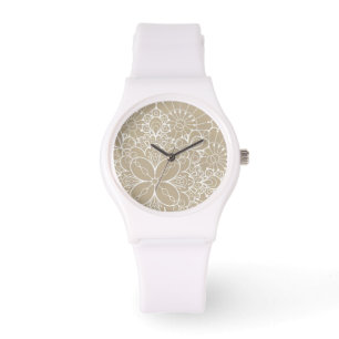 Reloj De Pulsera Fondo retro con adorno de encaje