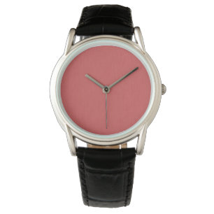 Reloj De Pulsera Fondo rojo texturizado visual calmado y simple