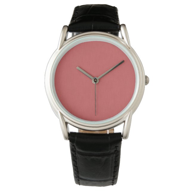 Reloj De Pulsera Fondo rojo texturizado visual calmado y simple  (Anverso)