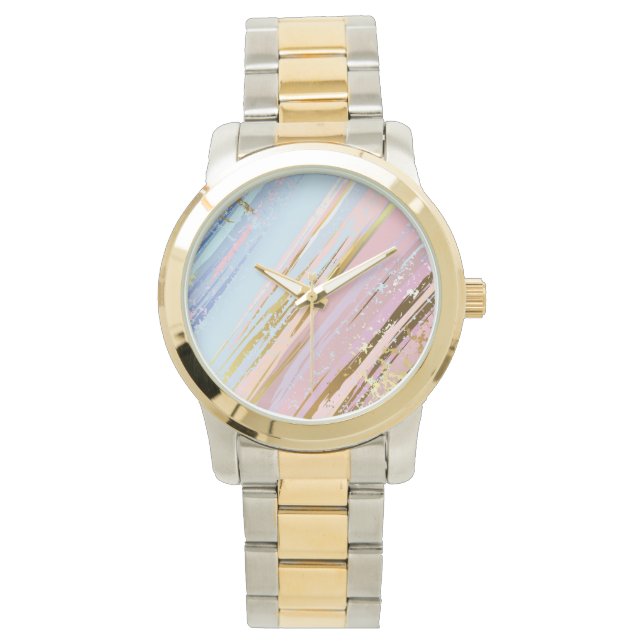 Reloj De Pulsera Fondo rosa texturizado (Anverso)