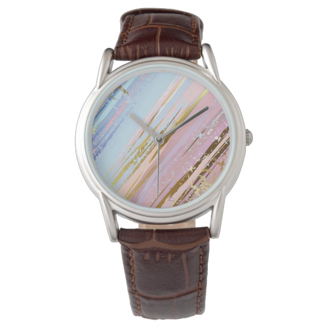 Reloj De Pulsera Fondo rosa texturizado (Anverso)