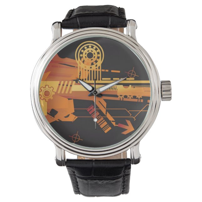 Reloj De Pulsera Fondo técnico de medio tono 6 (Anverso)