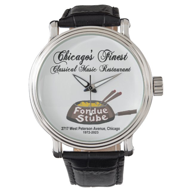 Reloj De Pulsera Fondue Stube, Chicago, Illinois (1972-2023) (Anverso)