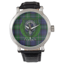 Reloj De Pulsera Forbes Scottish Clan Tartan & Crest