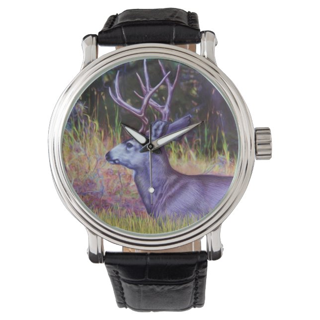 Reloj De Pulsera Forest Prince, Mule Deer Buck (Anverso)