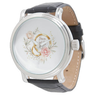 Reloj De Pulsera Forever & Always – Anillos de Boda Románticos Arte