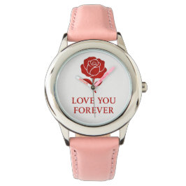 Reloj De Pulsera Forever Love Rose Elegant Romantic Valentine day