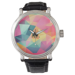 Reloj De Pulsera Formas geométricas abstractas coloridas agregan no