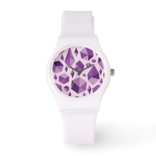 Reloj De Pulsera Formas geométricas púrpuras de la joya
