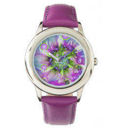 Reloj De Pulsera Formas redondeadas en espiral coloridas Resumen de