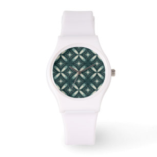 Reloj De Pulsera formas verdes retro