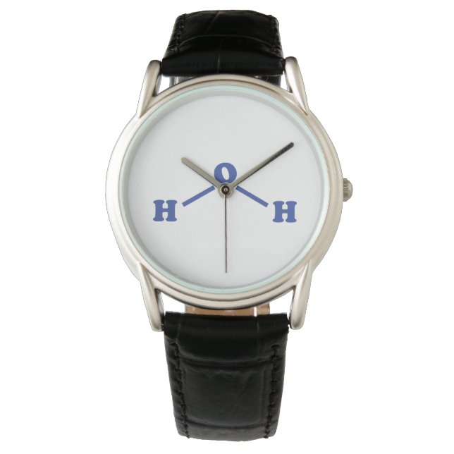 Reloj De Pulsera Fórmula química molecular de agua (Anverso)