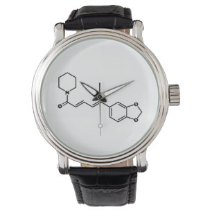 Reloj De Pulsera Fórmula química molecular de pimienta negra