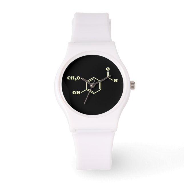 Reloj De Pulsera Fórmula química molecular de vainilla (Anverso)