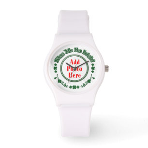Reloj De Pulsera FOTO Bésame Soy irlandés - Círculo verde