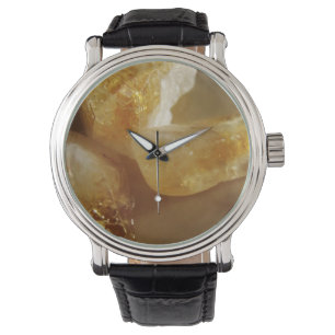 Reloj De Pulsera Foto citrina de la piedra preciosa