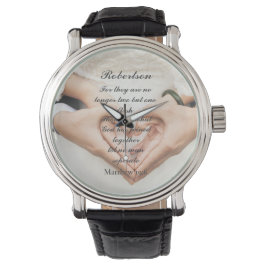 Reloj De Pulsera Foto de boda con Escrituras cristianas