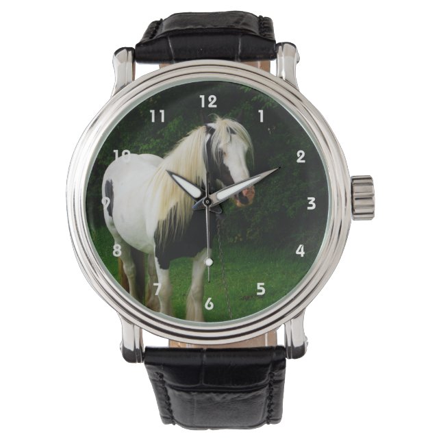 Reloj De Pulsera Foto de caballo gitano (Anverso)