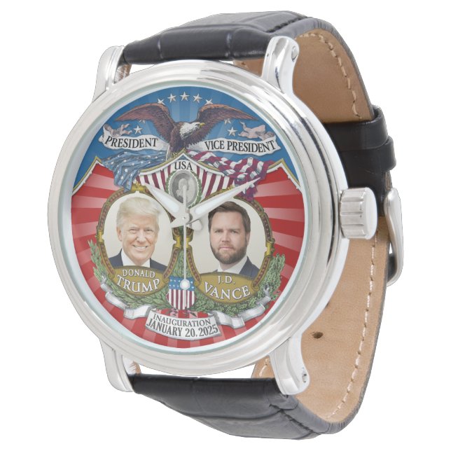 Reloj De Pulsera Foto de Donald Trump - Inauguración del presidente (Angular)