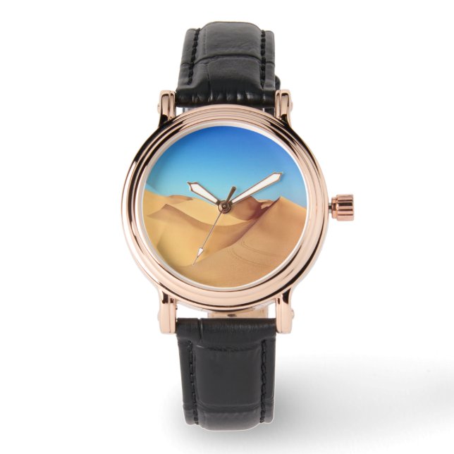 Reloj De Pulsera Foto de dunas del desierto (Anverso)