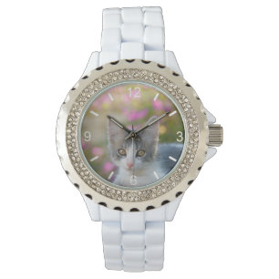 Reloj De Pulsera Foto de gato con brillo suave de color gatito lind