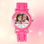 Reloj De Pulsera Foto de los mejores amigos de BFF para siempre chi<br><div class="desc">Personaliza y agrega tu propia foto de tu mejor amigo. Un marco blanco con texto rosado,  BFF. Mejor Amigos Para Siempre. Un regalo de cumpleaños o Navidades para tu mejor amigo.</div>