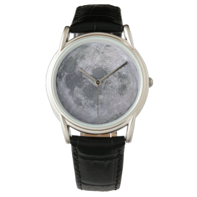 Reloj De Pulsera Foto de luna gris (Anverso)