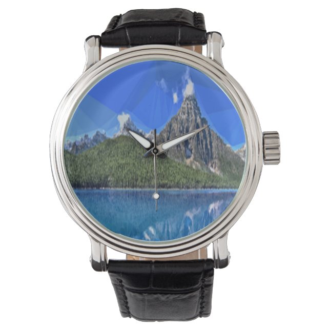 Reloj De Pulsera Foto de montaña canadiense (Anverso)