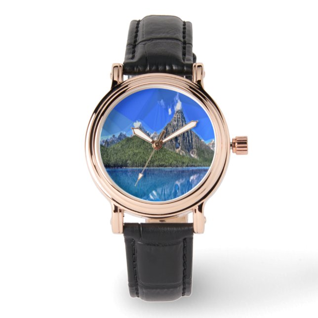 Reloj De Pulsera Foto de montaña canadiense (Anverso)