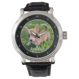 Reloj De Pulsera Foto de perro personalizada Monograma Mascota mode
