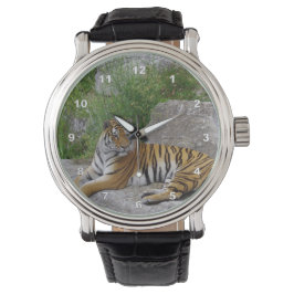 Reloj De Pulsera Foto de retrato de un tigre siberiano