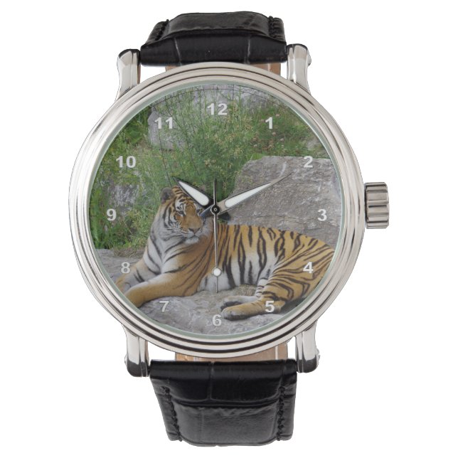 Reloj De Pulsera Foto de retrato de un tigre siberiano (Anverso)