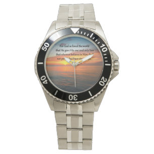 RELOJ DE PULSERA FOTO DE SERENE JOHN 3:16 SUNRISE