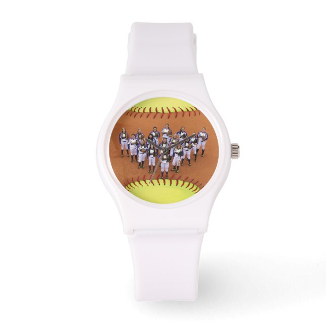 Reloj De Pulsera Foto de Softbol Personalizada (Anverso)