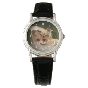 Reloj De Pulsera Foto de un Pequeño Naranja Fox