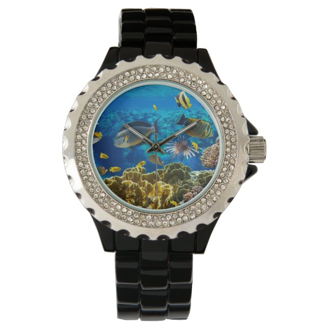 Reloj De Pulsera Foto de un pez tropical en un arrecife de coral (Anverso)