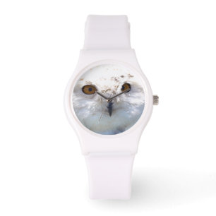 Reloj De Pulsera Foto de vida silvestre Cute Snowy Owl Eyes