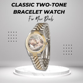 Reloj De Pulsera Foto del Día del Padres Clásico Mensaje Personaliz
